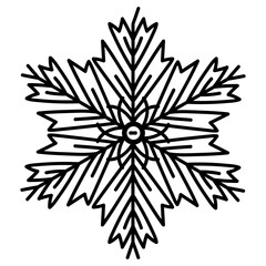 black line symbol snow emblem vector
