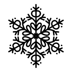 black line symbol snow emblem vector