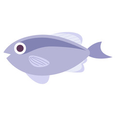 sea ​​fish vector flat color illustration