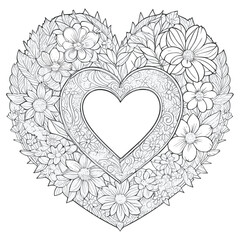 heart with floral ornament