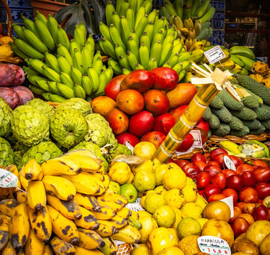 mercado dos lavradores, funchal, madeira, exotic fruit, colourful, healthy, exotic
