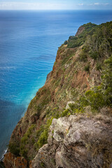 view from highest cliff of madeira, cabo girao, cliff, skywalk, aerial view, madeira, portugal, europe