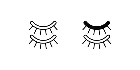eyelashes icon with white background vector stock illustration