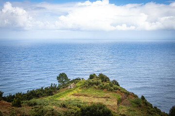 coastline of Madeira island near town of Seixal, volcanic, atlantic ocean, madeira, portugal, europe