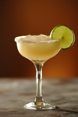 Margarita: A zesty blend of tequila, lime juice, and orange liqueur, garnished with a salted rim and lime wedge.