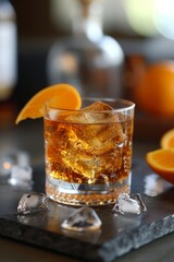 Old Fashioned: A timeless classic featuring bourbon, sugar, bitters, and an orange twist over ice.