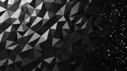 Black and White Halftone Triangles Pattern - Abstract Background

