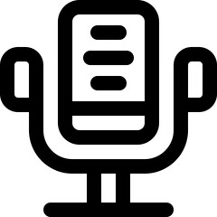 microphone icon. vector line icon for your website, mobile, presentation, and logo design.