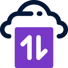cloud transfer icon. vector dual tone icon for your website, mobile, presentation, and logo design.