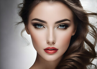 Fototapeta premium Fashion portrait of the artistic beautiful woman
