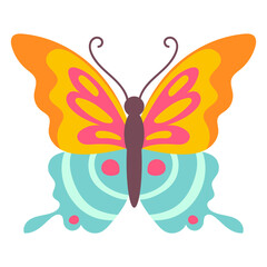 flying insect butterfly vector illustration