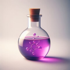 Obraz na płótnie Canvas chemical laboratory glassware with liquid 