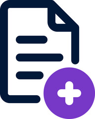Obraz premium add file icon. vector dual tone icon for your website, mobile, presentation, and logo design.