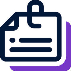 attach file icon. vector dual tone icon for your website, mobile, presentation, and logo design.