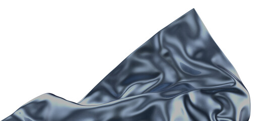 Calm Coastline: Abstract 3D Blue Wave Illustration Evoking a Sense of Peace