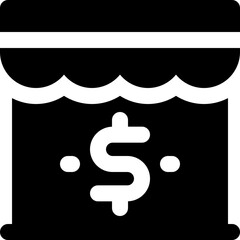 shop icon. vector glyph icon for your website, mobile, presentation, and logo design.