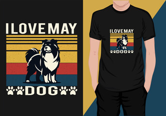 Dog retro t-shirt design for dog lovers, New Dog t shirt , Dog t shirt Design Vector