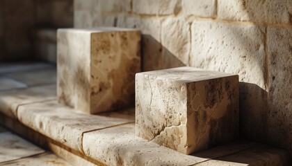 A picturesque view of a marble garden bench, providing a charming spot for contemplation and enjoyment in the park.