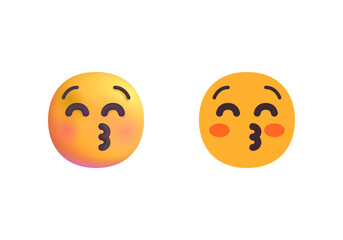 Fototapeta premium Kissing Face with Closed Eyes