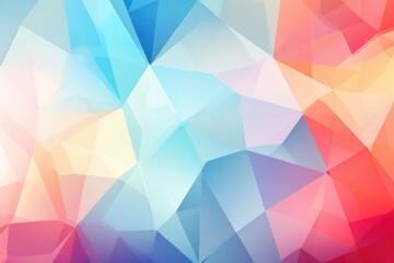 Abstract triangle wallpaper in light colorful pastel colors. Generative ai.