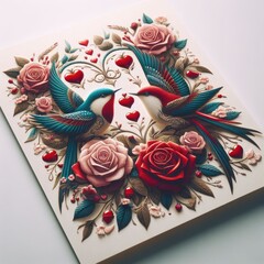 valentine card with heart
