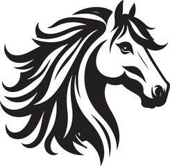Horse Head Silhouette vector image, vector artwork of a horse head