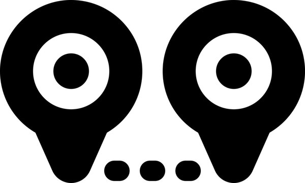 distence icon. vector glyph icon for your website, mobile, presentation, and logo design.