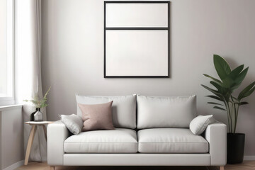 Aesthetic Home Decor Framed Poster Showcase in a Stylish Living Space"