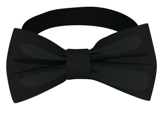 Black bow tie. vector illustration