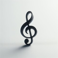 treble clef on music
