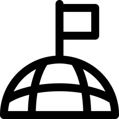 globe icon. vector line icon for your website, mobile, presentation, and logo design.