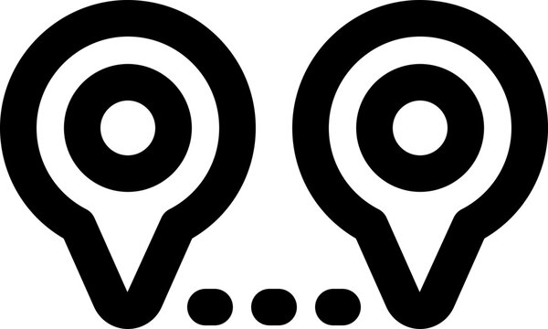 distence icon. vector line icon for your website, mobile, presentation, and logo design.