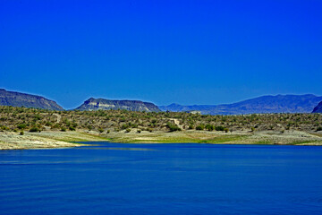 View near Lake Pleasant near Phoenix AZ USA