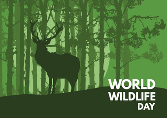 World Wildlife Day- vector illustration, banner
