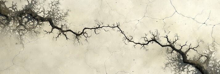 Abstract chemogram, chemigram wallpaper, texture portraying a close up of a colored cracks and veins in the ground. desolate reminder of a harsh drought. 