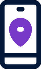 map app icon. vector dual tone icon for your website, mobile, presentation, and logo design.