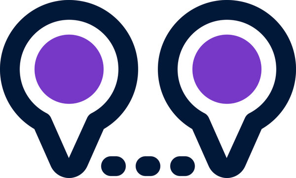 distence icon. vector dual tone icon for your website, mobile, presentation, and logo design.