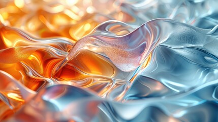 Fototapeta premium an abstract art pattern using glass and light, focusing on the reflections and refractions to create a mesmerizing visual compositio