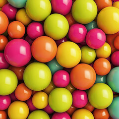 Colorful background of balls of different bright colors, balls from the children's playground for the game are flying everywhere.
