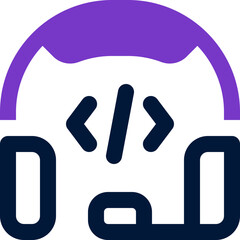 headphone icon. vector dual tone icon for your website, mobile, presentation, and logo design.