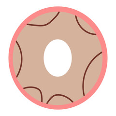 sweet donut vector food illustration