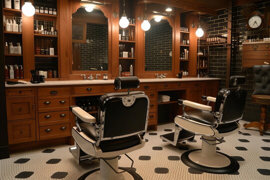 Upscale barbershop offering premium grooming services and a classic gentlemen's ambiance