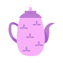 patterned teapot vector illustration