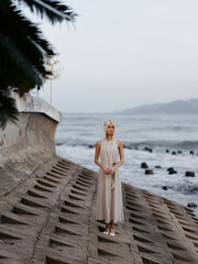 Carefree Beach Beauty: A Stylish Boho Lady Embracing Nature's Beauty and Freedom on a Sunny Summer Day