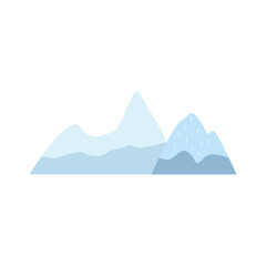 flat color vector mountain object