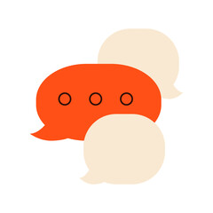 Vector illustration of chat icon.Simple illustration of conversation,chat,conversation clouds.