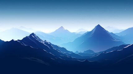 Stunning mountains, panoramic peaks PPT background