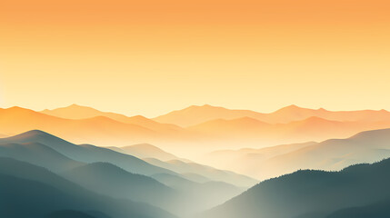 Stunning mountains, panoramic peaks PPT background