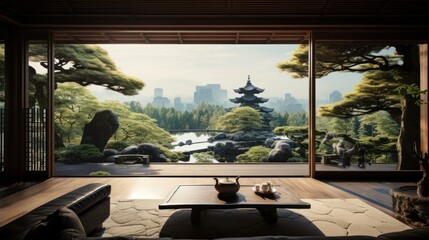 View from the beautiful residence to Japan Garden