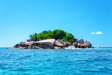 Coco Island, Island La Digue, Republic of Seychelles, Africa.
